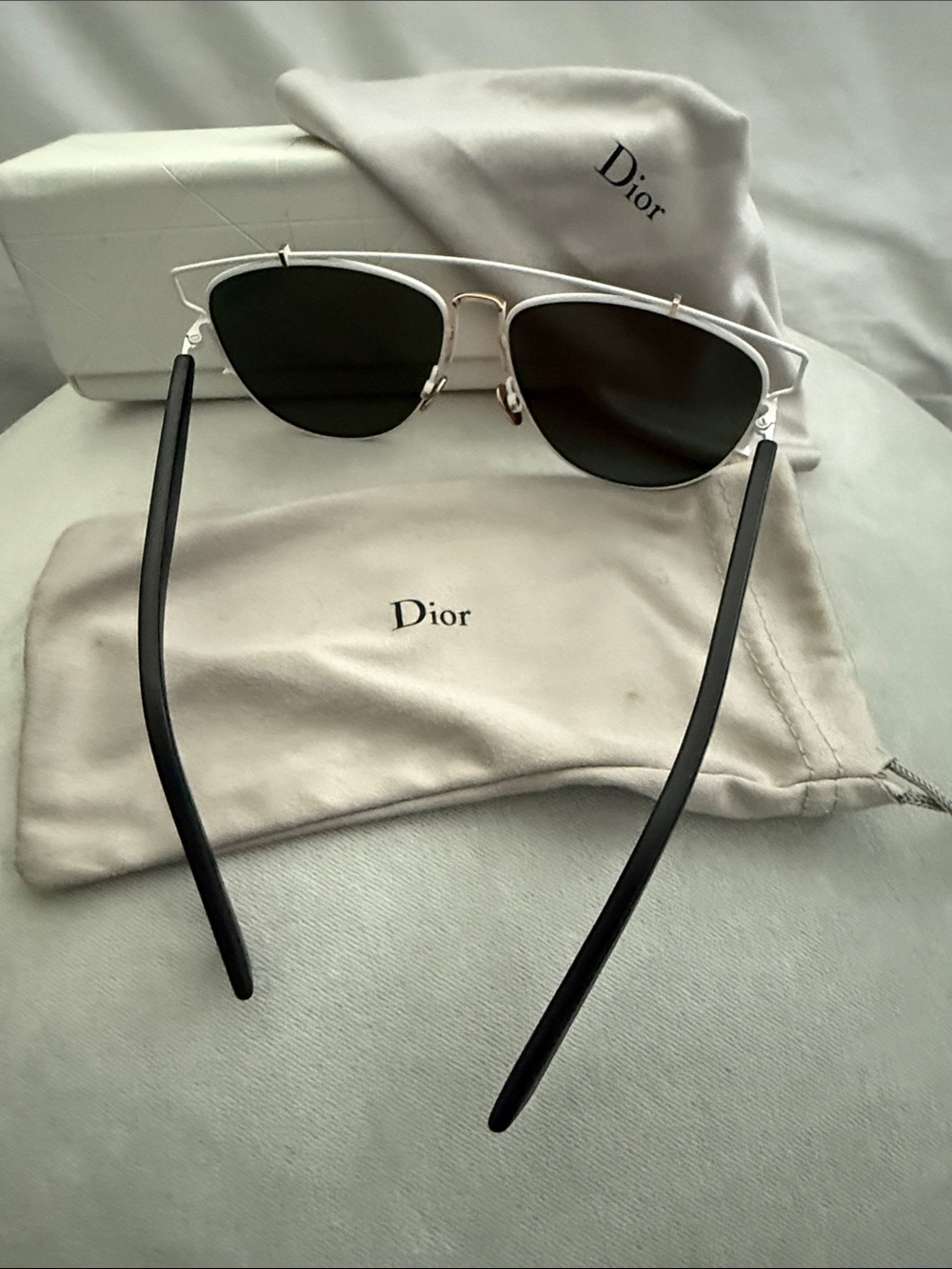 Genuine Dior Women's Aviator Sunglasses in Rose Gold with Pink Lenses - Picture 7 of 9